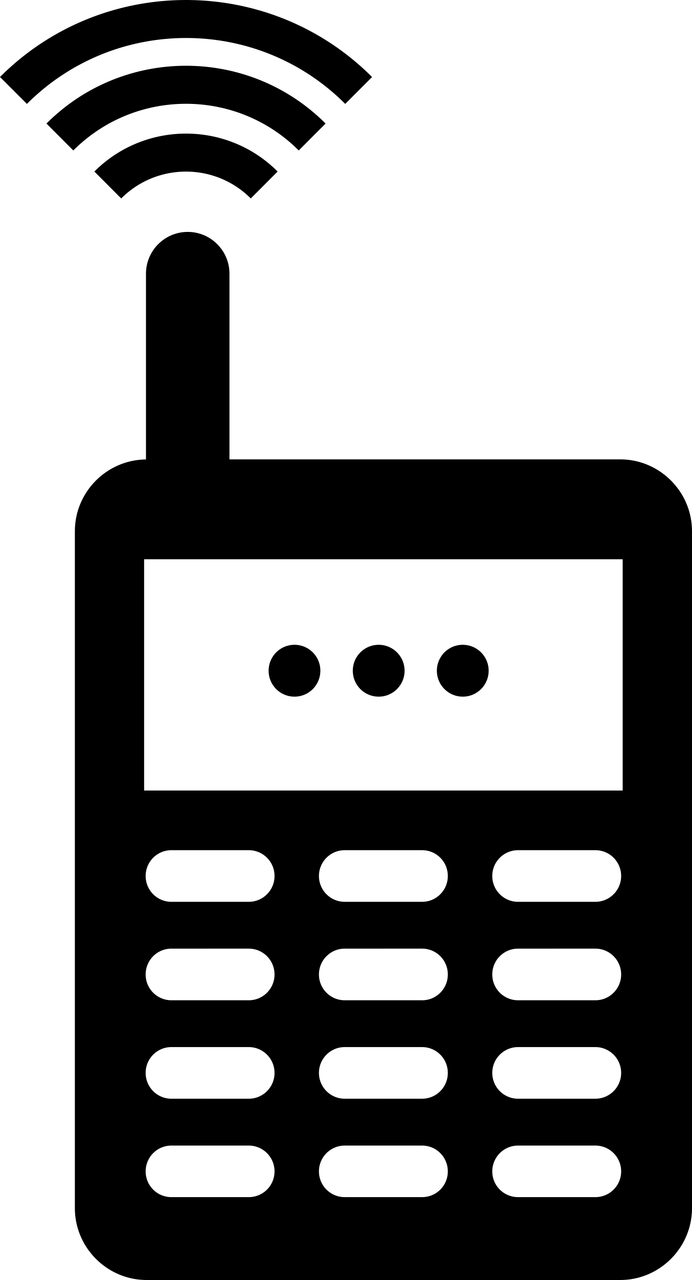 Old Mobile Phone Calling Svg Line Art Free Vectors